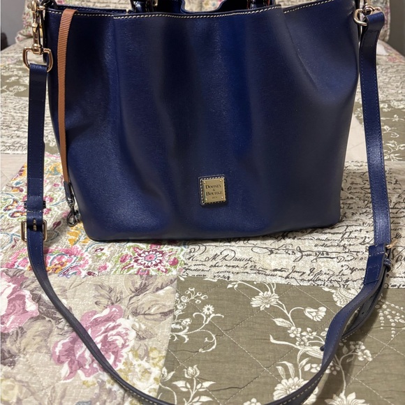 Dooney & Bourke Handbags - Dooney & Bourke Marine Blue Brenna Leather Bag